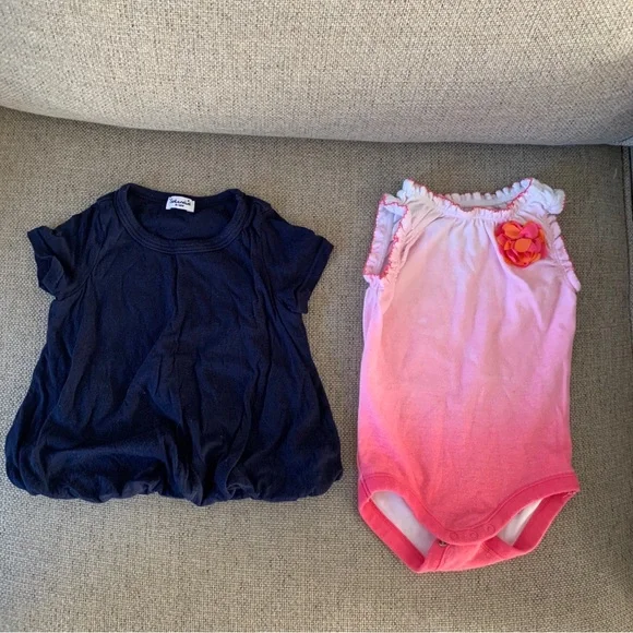 Lot of Girls Clothing Size 6 12 Months Top Dress Romper PJs Shorts Spring Summer - Picture 5 of 14